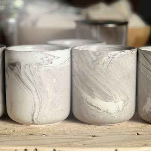 Marble Stone Petit Four Candle